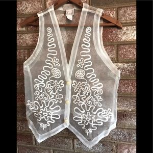 MODA INT’L vintage sheer vest